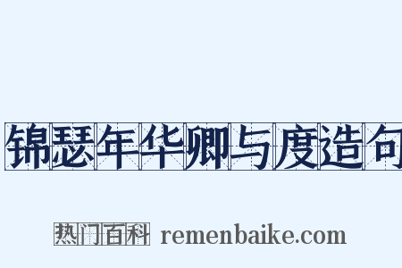 锦瑟年华卿与度造句是什么意思的图片